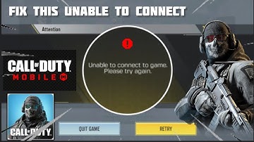 Fix Unable To Connect to Game Please Try Again Problem on Call of Duty Android