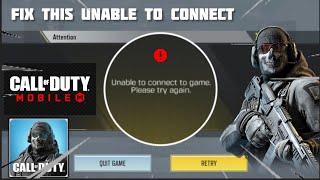 Fix Unable To Connect to Game Please Try Again Problem on Call of Duty Android screenshot 1