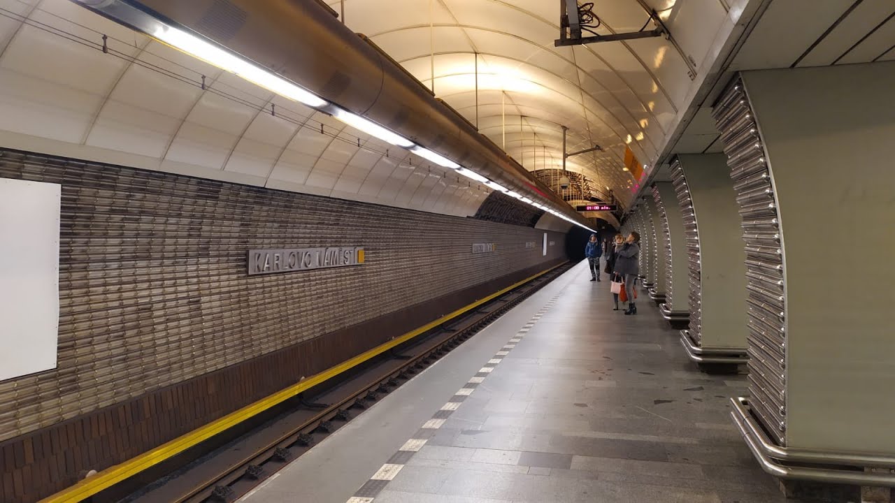 Czech Republic, Prague, metro ride from Karlovo náměstí to Staroměstská  4K