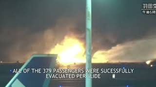 JAPAN AIRLINES FLIGHT 516 (CABIN FOOTAGE, OUTSIDE FOOTAGE OF CRASH)