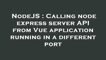 NodeJS : Calling node express server API from Vue application running in a different port