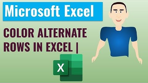 COLOR ALTERNATE ROWS IN EXCEL | HINDI