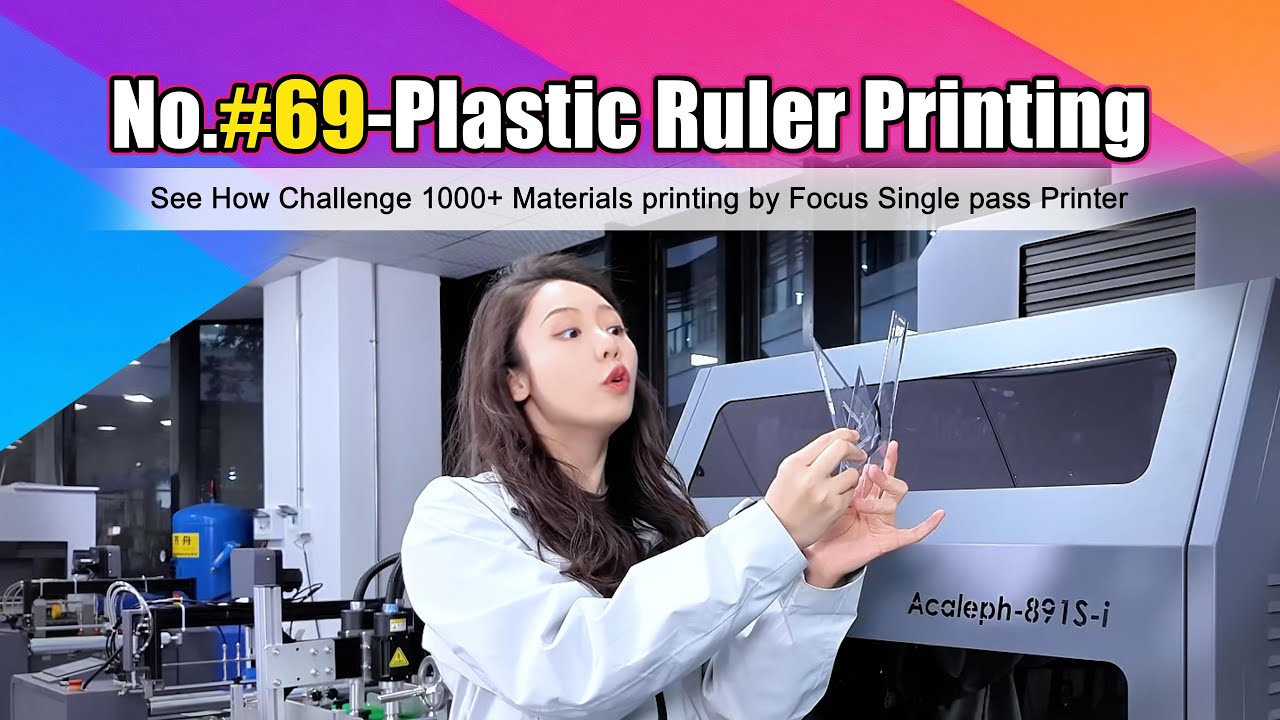 Challenge 1000+ materials printing by single pass printer-No. 69 Plastic measuring ruler