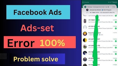 Facebook Ads error problem 100 % solved|| Facebook Ads 2023 ✅