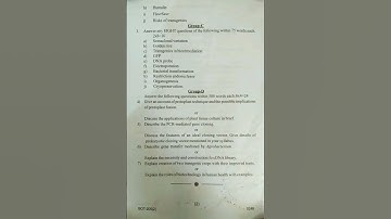 +3(Bsc) 6th sem Botany Honours,Core-14 Question Paper 2022 Of Utkal University.#Odisha