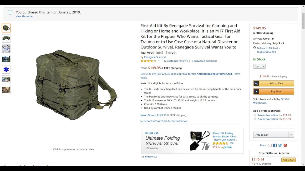 The Watchman News Review M17 Elite First Aid FA110 Medical Bag First