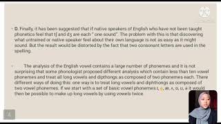 Problems in Phonemic Analysis
