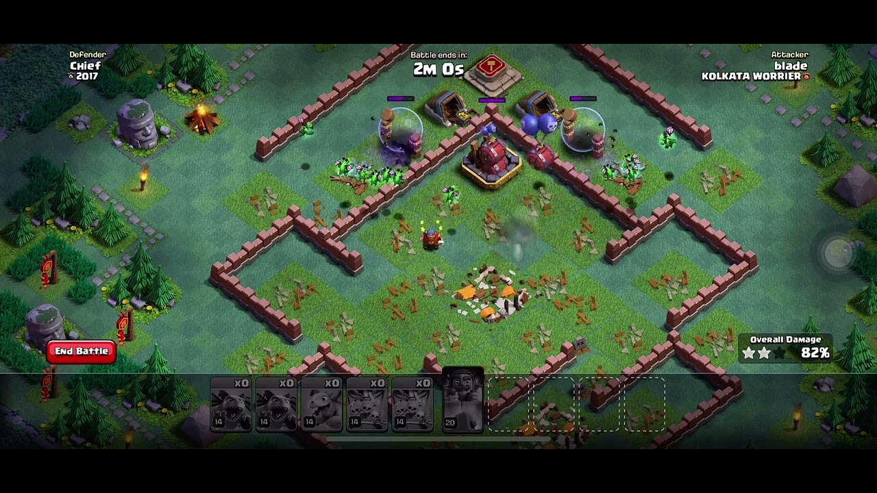 Easy 3 star Coc 2017 builder base challenge