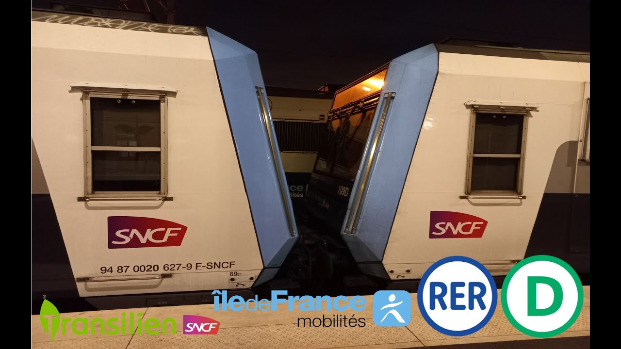 (Transilien RER) Je visite le RER D z20697 et une z20717 Transilien et IDFM hybride a Villier-le-Bel
