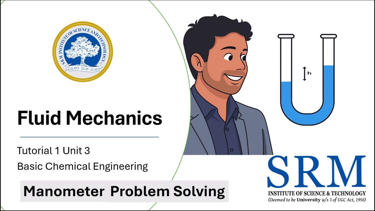 Manometer Problem Solving Part A | Tutorial 1 Unit 3 | Fluid Mechanics ...