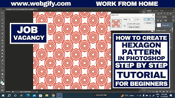 How to create honey comb/ hexagon pattern design in photoshop step-by-step tutorial for beginners