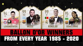 Every Ballon Dor Winner From 1985-2020