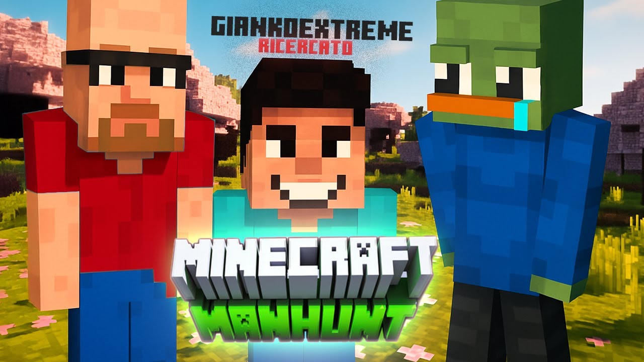 GIANKO PROVA A SCAPPARE DA NOI SU MINECRAFT MANHUNT