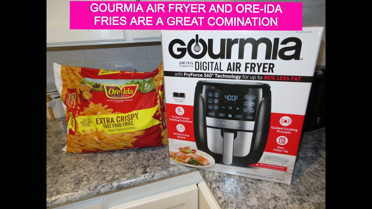 Gourmia 4 Qt Digital Air Fryer with Guided Cooking, Black GAF486