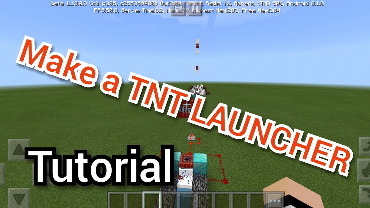 Minecraft Tutorial:How To make a TNT LAUNCHER - YouTube
