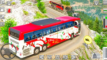 Offroad Coach Bus Driving Simulator 3D Real Uphill Bus Drive 2024 Android Gameplay