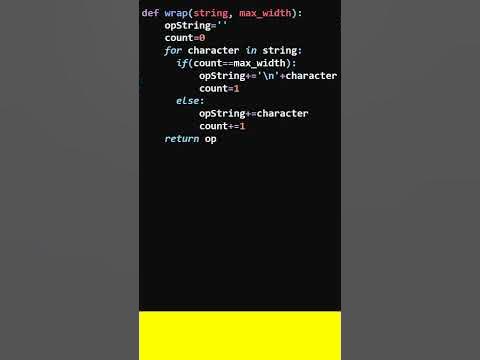 Text Wrap In Python - YouTube