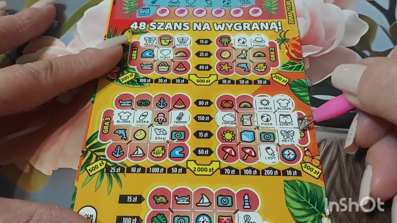 zdrapki #1051💥Mega LINIE +FORTUNA 7 + Paradiso 💞💃