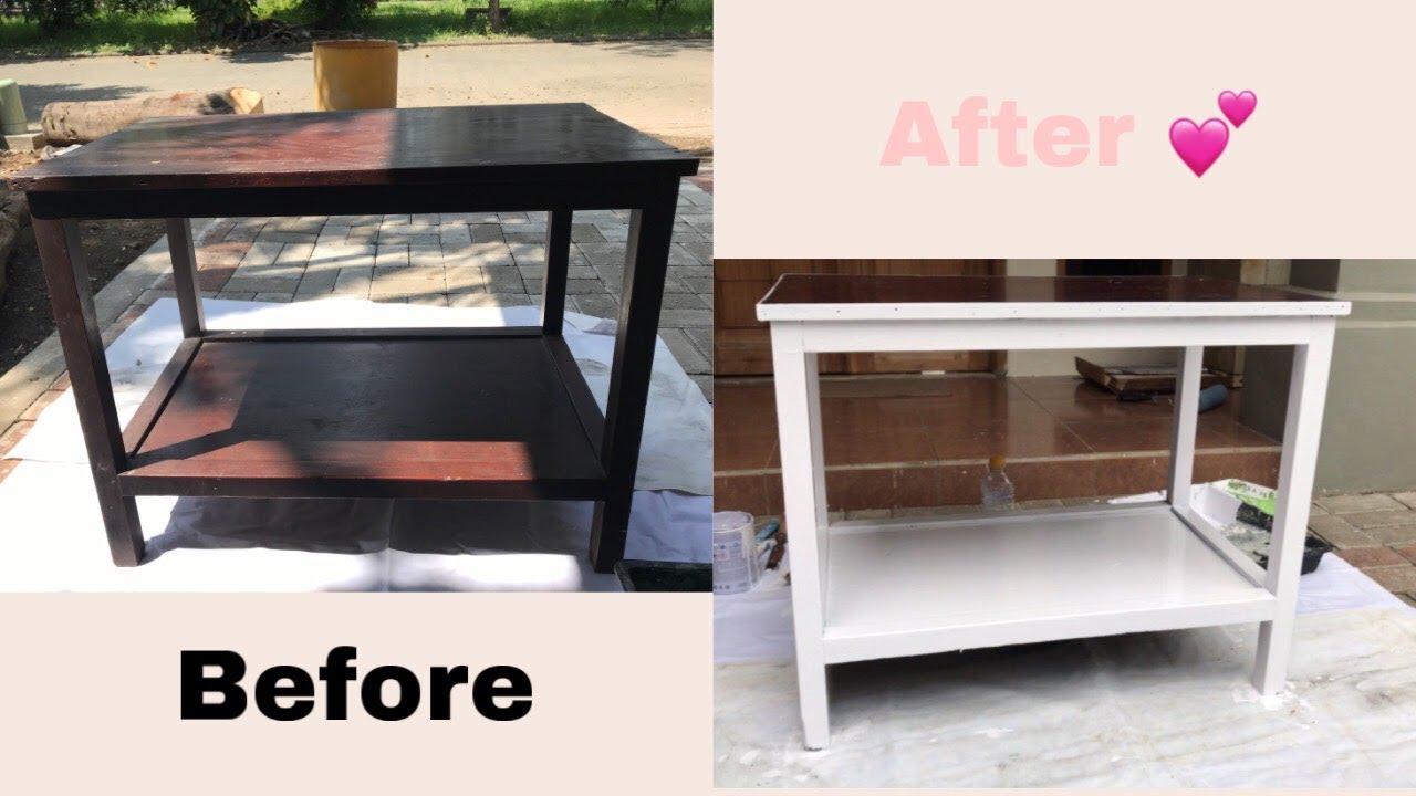 PART 1 DIY l Makeover meja kayu tanpa di amplas YouTube