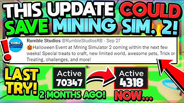 😲Can This HUGE Update SAVE Mining Simulator 2!? (Roblox)