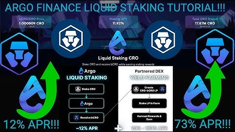 CRO COIN GAME-CHANGER!!! ARGO FINANCE LIQUID STAKING TUTORIAL! CRONOS CHAIN NEW PROJECT!