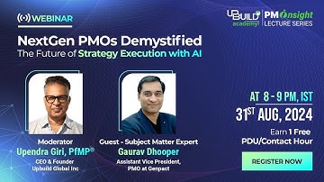 PMI LECTURE SERIES | Learn the Future of Strategy Execution with AI Webinar by UpBuild Academy