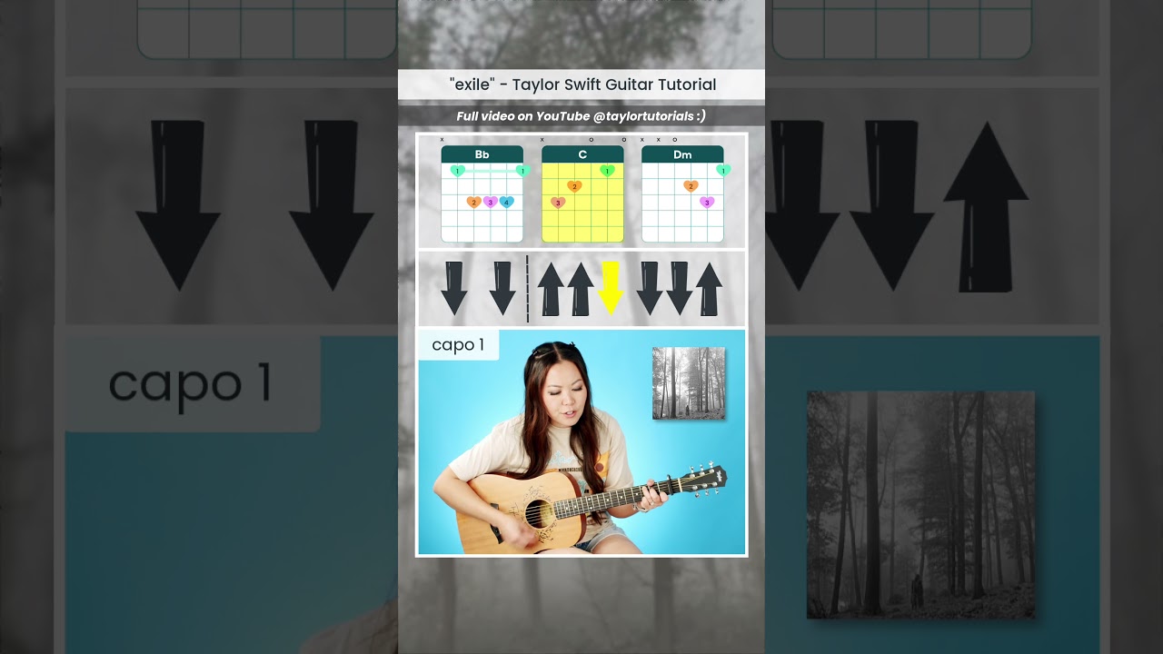 How to Play "exile" by Taylor Swift on Guitar 🫶 Chords & Strumming 🎸🎶 #exile #taylorswift #folklore