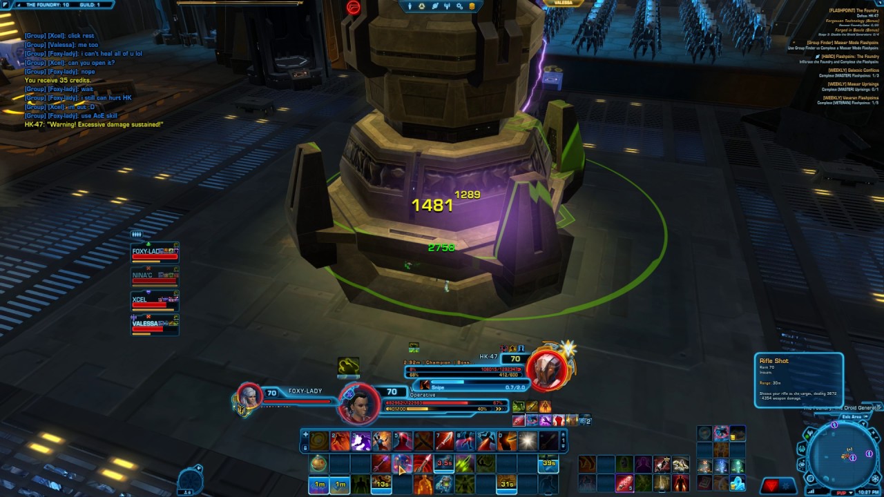 SWTOR Foundry HK-47 bug (trapped inside his chamber)