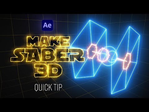Make SABER 3D | Quick Tip After Effects Tutorial