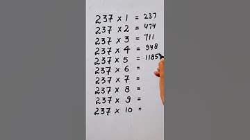 write the Table of 237 in 19 second only..#hack #maths #mathstricks ‎@study_care0 