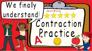 Contractions Practice in English | Award Winning Contractions Practice Teaching Video | Apostrophe by GrammarSongs by Melissa 38,629 views 4 years ago 5 minutes, 40 seconds