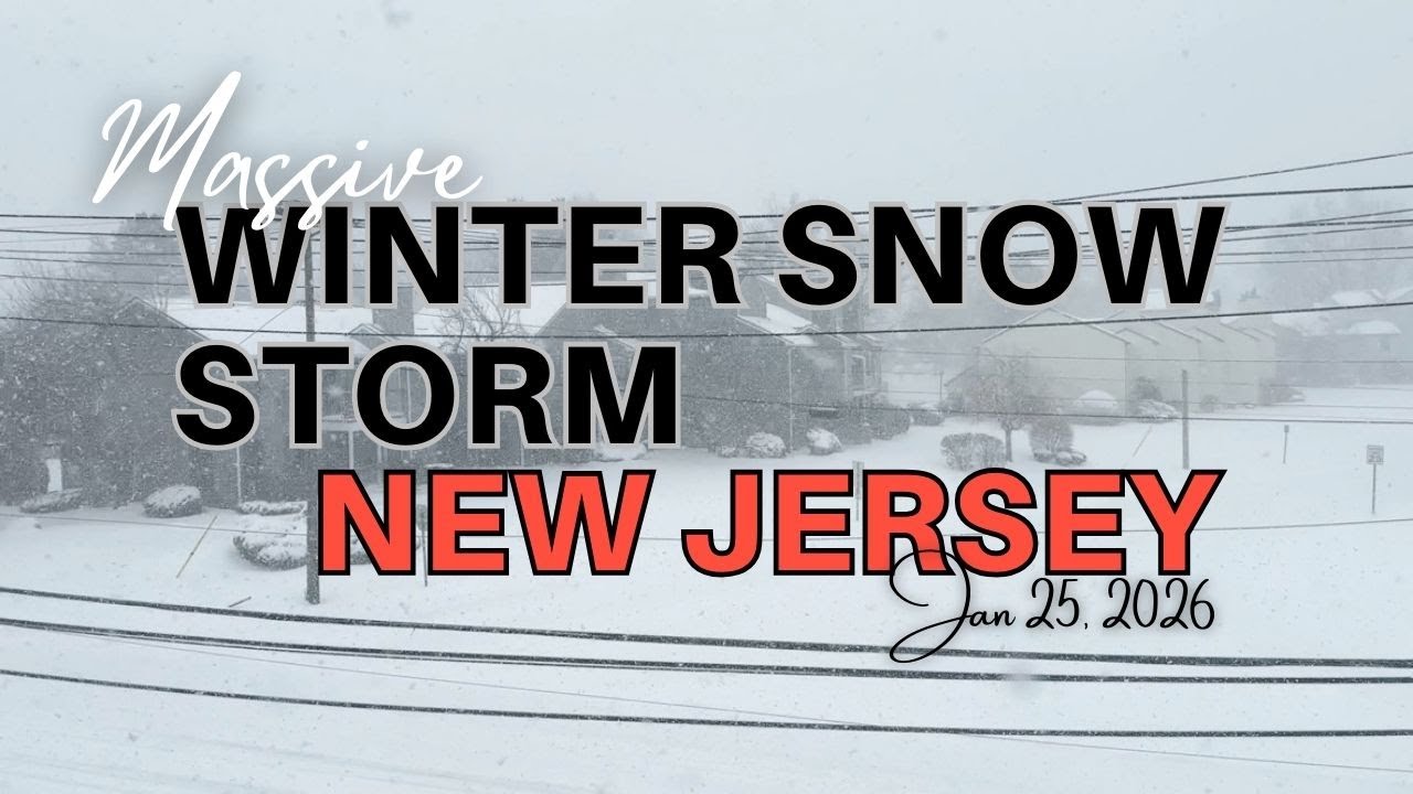 Massive Winter Snow Storm New Jersey ❄️ | Snowfall & Cleanup – Jan 25, 2026