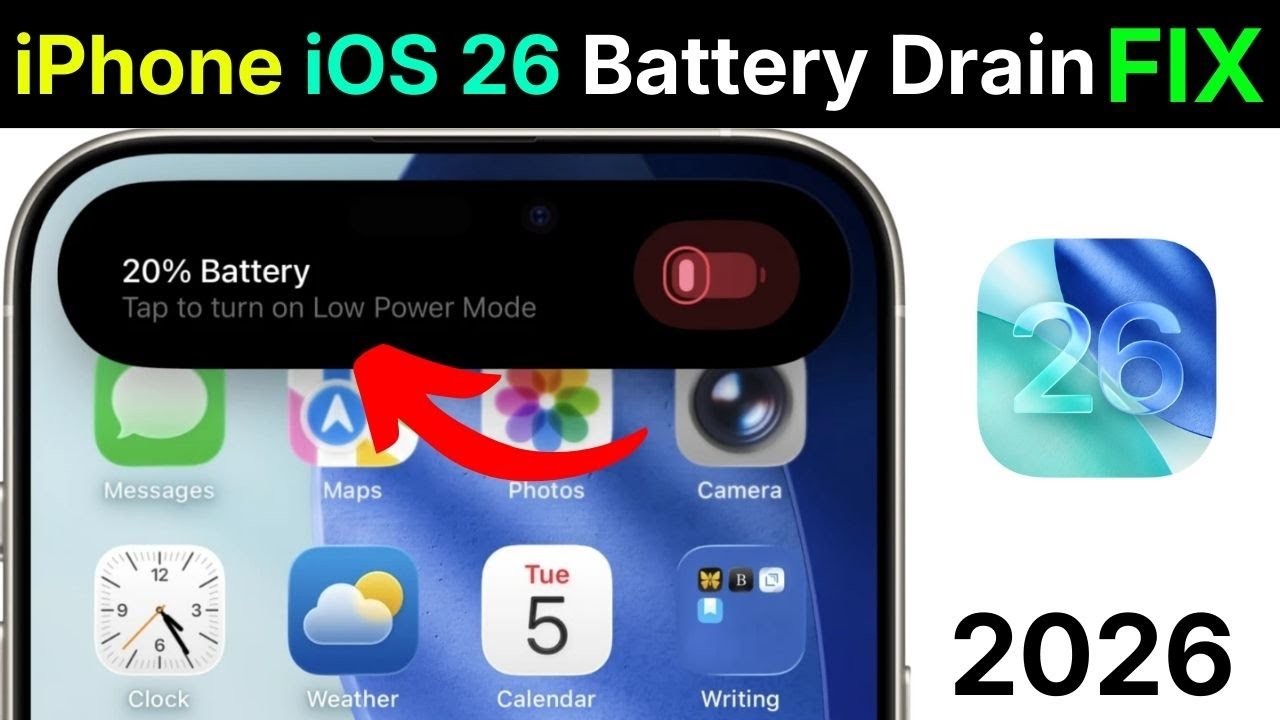 iPhone Battery Drain After iOS 26 Update Fix | iOS 26 Battery Life ...