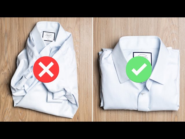 how to fold a dress shirt