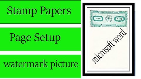 How to Page Setup & watermark for any Deed or Agreement Settings Paper Print Settings Bangla,