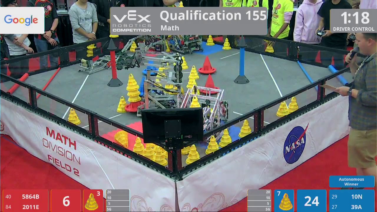 2018 VRC Math Q155 - 5864B 2011E vs 10N 39A - 57 to 120