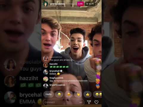 EMMA CHAMBERLAIN, DOLAN TWINS, & JAMES CHARLES INSTAGRAM LIVE 6/15/18