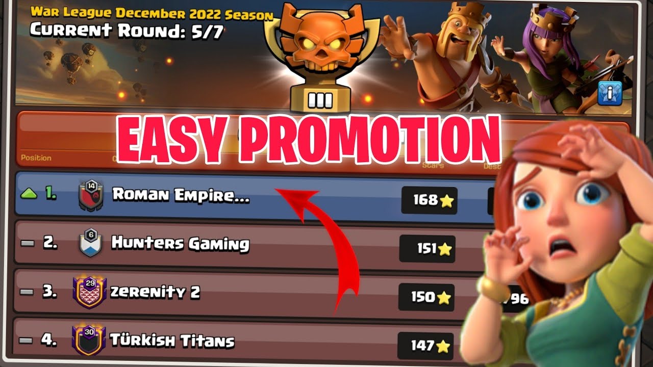 Rank #1 clan incredible cwl hit clash on ! - YouTube