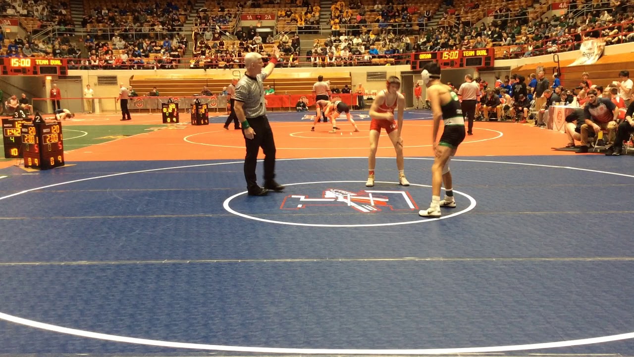 120 lbs State Duals D1 R1 Mikey Lewarchick, Wadsworth vs Devante Cooper, Coffman