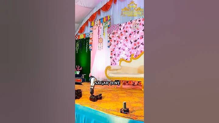 Wedding decoration by SAGAR TENT #wedding #decoration #stagebackground #shorts #2025