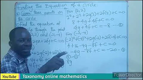 Finding the equation of a circle || Given three points on the circle || Coordinate Geometry 2