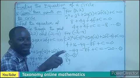 Finding the equation of a circle || Given three points on the circle || Coordinate Geometry 2