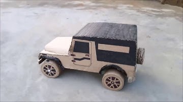 How to make an RC Jeep from Cardboard | RC Mahindra Thar 2010 Part 2