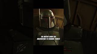 The Mayor Sends His Majordomo to Demand Tribute  #foryou #starwars #series #mandalorian #shorts