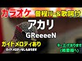 【カラオケ練習】アカリ /GReeeeN【歌詞付キー・TOKYO MER】ガイドメロディあり