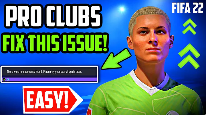 HOW TO FIND MATCHES *INSTANTLY* "FIX NO OPPONENTS FOUND" IN FIFA 22 PRO CLUBS...