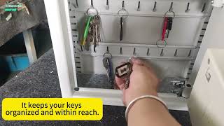 Key Cabinet with digital keypad, organize 18pcs of keys, easy and safe #keybox#keycabinet