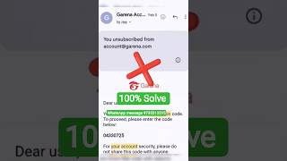 Free fire email code Unsubscribe Garena account verification code problem 😭 Resubscribe kaise karege