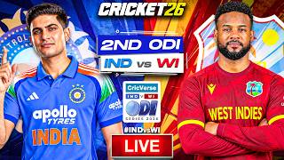 🔴 India vs West Indies 2nd ODI Live | Guwahati | IND vs WI 2026 | Cricket 26 Gameplay | CricVerse screenshot 2