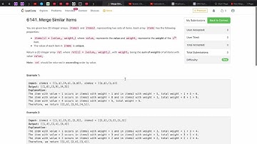 leetcode MERGE SIMILAR ITEMS